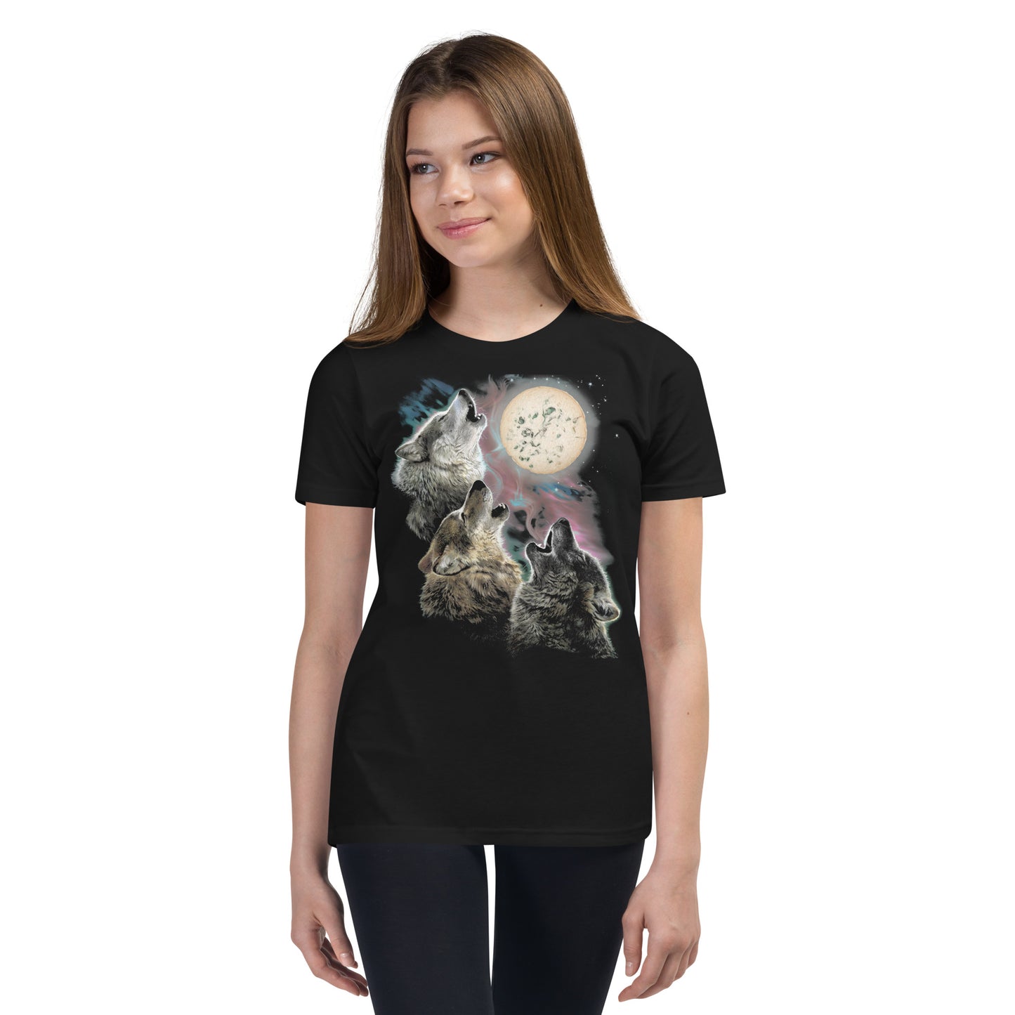 Three Wolf Bayley Moon Youth Short Sleeve T-Shirt